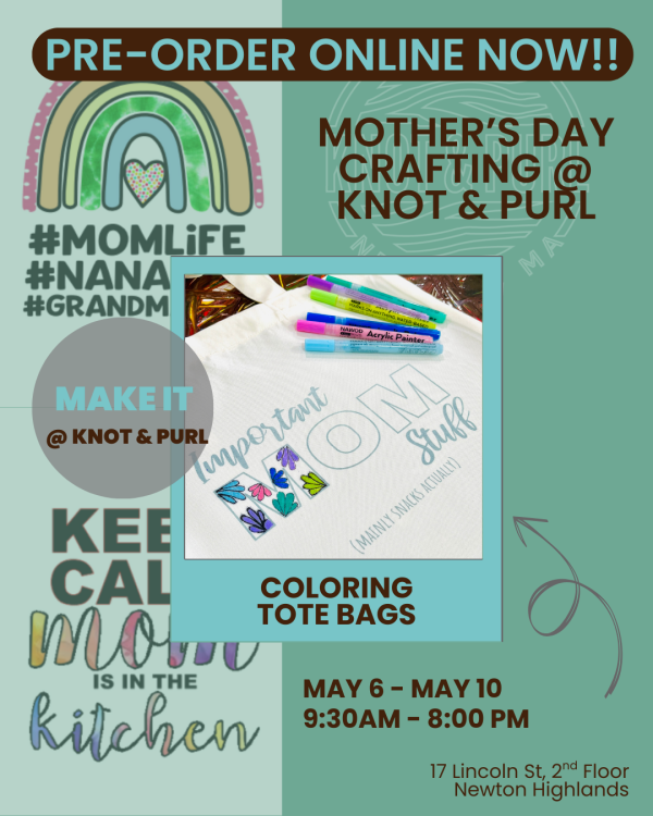 Mother’s Day Coloring Tote Bag