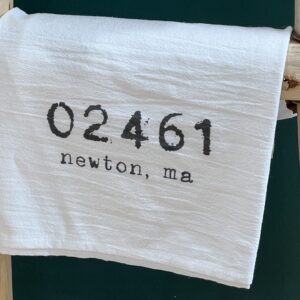 Customizable Zip Code - Custom Cotton Tea Towel