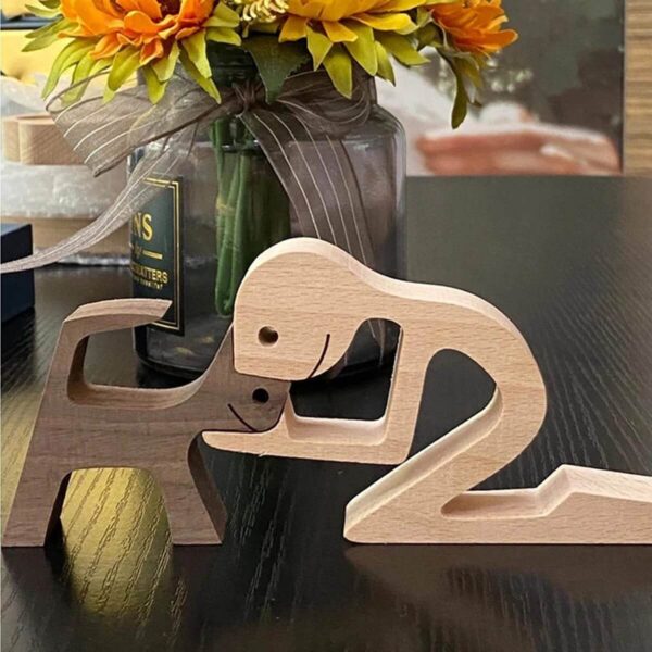 Family Pet Carvings - Boy with Cat