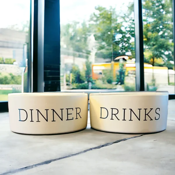 Dinner and Drinks Dog Bowls - Image 2