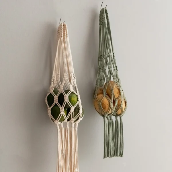 Macrame Hanging Fruit Basket - Image 4