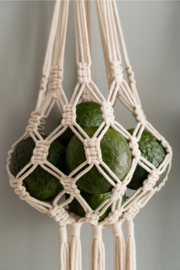 Macrame Hanging Fruit Basket - Image 3