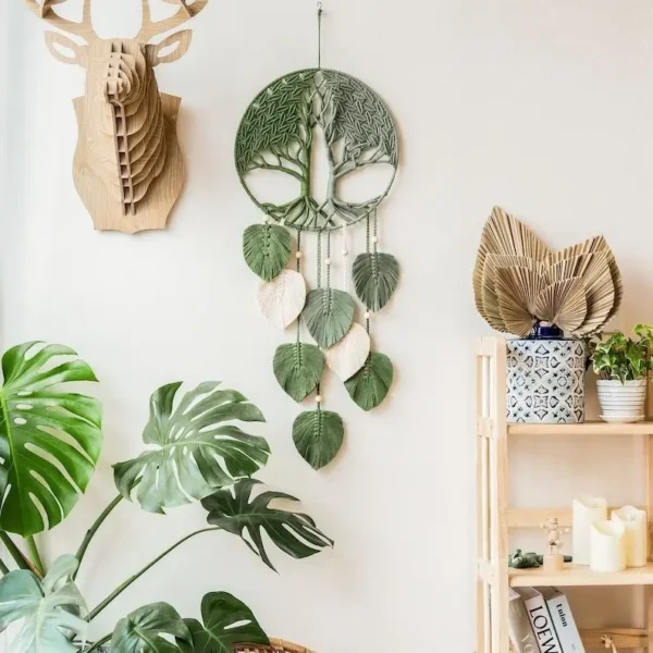 Macrame Leaves Tree Of Life Wall Hanging - M