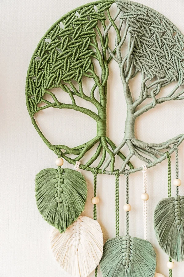 Macrame Leaves Tree Of Life Wall Hanging - M - Image 2