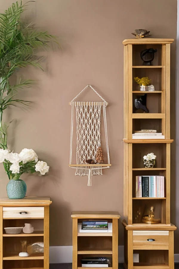 Macrame Wooden Shelf - Image 2