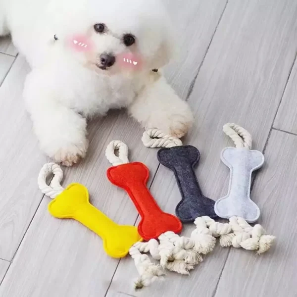 Bone Shape Soft Plush Dog Toy - Image 5