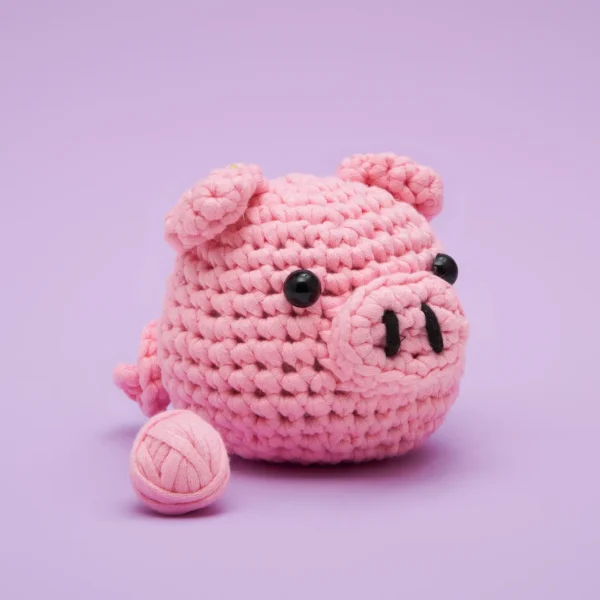 Wooble - Bacon the Pig Beginner Crochet Kit